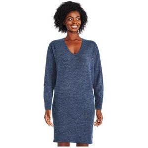 Blue V-Neck Sweater Dress (new) Size XS